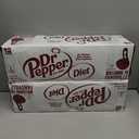 Diet Dr Pepper Soda, 12 fl oz cans, pack of 24, Manufactured September 19 2025