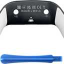 Replacement Back Shell Cover Trim forDualSense Edge Controller Compatible withPS5 DSE- Clip-On Housing with OEM-Spec Soft Rubber Grip, Fixes Yellowing & Peeling (White)