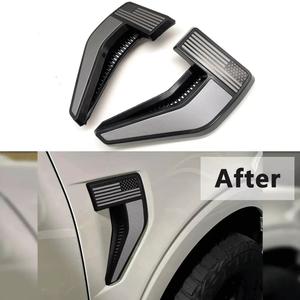 Vent Emblems Cover Truck Badge For 2021-2026 F150 Chrome Pair USA flag Side H16