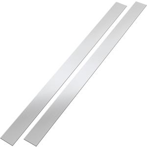 2 Pcs Stainless Steel Trim Strips 304 Brushed Stainless Steel Metal Finishing Sheet Metal Gap Strip Filler Trim for Kitchen Tools(2 x 30 Inch, Silver)