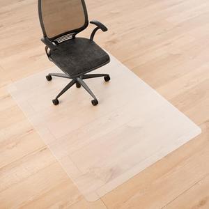 Naturei Chair Mat for Hard Floors- 60" x 46", Office Floor Mat for Rolling Chairs, Clear Plastic Desk Chair Mat, Easy Glide, Under Desk Floor Protector for Home and Office Use