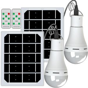 Portable Solar Light Bulbs for Indoor Home and Chicken Coop, Chicken Coop Light with Timer, LED Solar Lights for Indoor Emergency Power Outage
