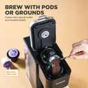 Tastyle Single Serve Coffee Maker, Iced and Hot Coffee Machine for K Cup & Grounds, Compact Design, 40oz Removable Water Reservoir, 6 to 24 Oz Brew Sizes, Fits 7.3" Travel Mug, Black