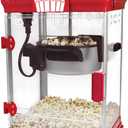 West Bend Stir Crazy Movie Theater Popcorn Popper, Gourmet Popcorn Maker Machine with Nonstick Popcorn Kettle, Measuring Tool and Popcorn Scoop for Popcorn Machine, 4-Qt., Red