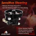 Power Steering Pump with Pulley, Compatible with 2009-2010 Ford F150 / Expedition/Lincoln Navigator, 4.6L / 5.4L V8, Replace# 20-386P1, 20-389, 9L3Z-3A674-C