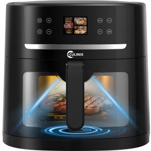 Smart Air Fryer 8.5QT with AI Food Camera, XXL Family Basket, 12 x 13.3 x 12.7 inches