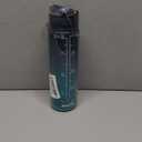 Hyeta 32 oz Water Bottles with Times to Drink and Straw, Motivational Water Bottle with Time Marker, Leakproof, Drinking Sports Water Bottle for Fitness, Gym and Outdoor (Navy-Blue-Green)