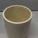 Natural Travertine Textures Kitchen Utensil Holder, 7.5" Large Heavy Resin Utensil Crock, Cooking Utensil Crocks for Kitchen Counter - Silicone Pad Anti Scratch, Non-Slip, Beige (Made of Resin)