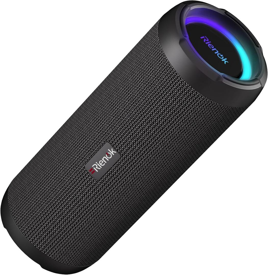 RIENOK Portable Bluetooth Speaker 30W Dual Pairing True Wireless Stereo HD Sound IPX7 Waterproof Outdoor Sport Shower Wireless Speaker Bluetooth 5.3 for Home Party