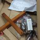 Adesso Floor Lamp with Walnut Birch Wood & Natural Linen Lampshade - 3-Way Adjustable Brightness, Lamp for Bedroom, Living Room, and House Dcor, 60 x 19