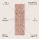 JONATHAN Y Boho Medallion Indoor Outdoor Runner Rug 2X8 Red/Taupe, Malta Textured Weave for Backyard, Patio, Porch, Easy-Cleaning, High Traffic, Pet-Friendly, Non-Shedding (SMB104A-28)