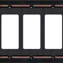 Metal Wall Plate for Electrical Outlets, Decorative Aged Bronze Switch Plates Outlet Cover, Light Switch Cover Plate, 3-Gang Wall Plates (Triple Decoretor, 1 Pack)