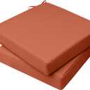 AAAAAcessories Outdoor Seat Cushions for Chairs, Waterproof, Fade-Resistant, 19" x 19" x 3", Patio Furniture Replacement Cushions, Set of 2, Rust