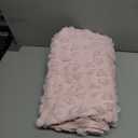 Horaldaily Bow Tablecloth 60×84 Inch Rectangular, Pink Soft Plush Faux Fur Jacquard Bow Table Cover, Seasonal Dining Table Decoration for Dining Party Wedding Bridal Decor