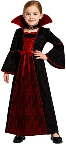 Halloween Vampire Costume for Girls, Halloween Dress Up Party, Cosplay, Vampire Themed Party L