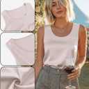 3 Pack Women's Satin Tank Tops Silk Camisole Sleeveless Scoop Neck Work Undershirt Dressy Shirt Lady Blouse Summer (L)