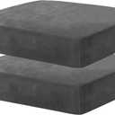 Elastic Sofa Seat Slipcover, Thick Cushion Cover Furniture Protector for Individual Couch Cushions with High Elasticity Light Grey 6 pcs 26"