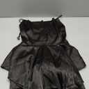 HYPERFIRE Women's Summer Spaghetti Strap Satin Mini Dress Smock Cami Short Dresses Party Evening (Medium)