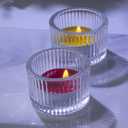 Tealight Candle Holder Set of 12, Glass Tea Light Candle Holders - Elegant Votive Candle Holders for Home Decor
