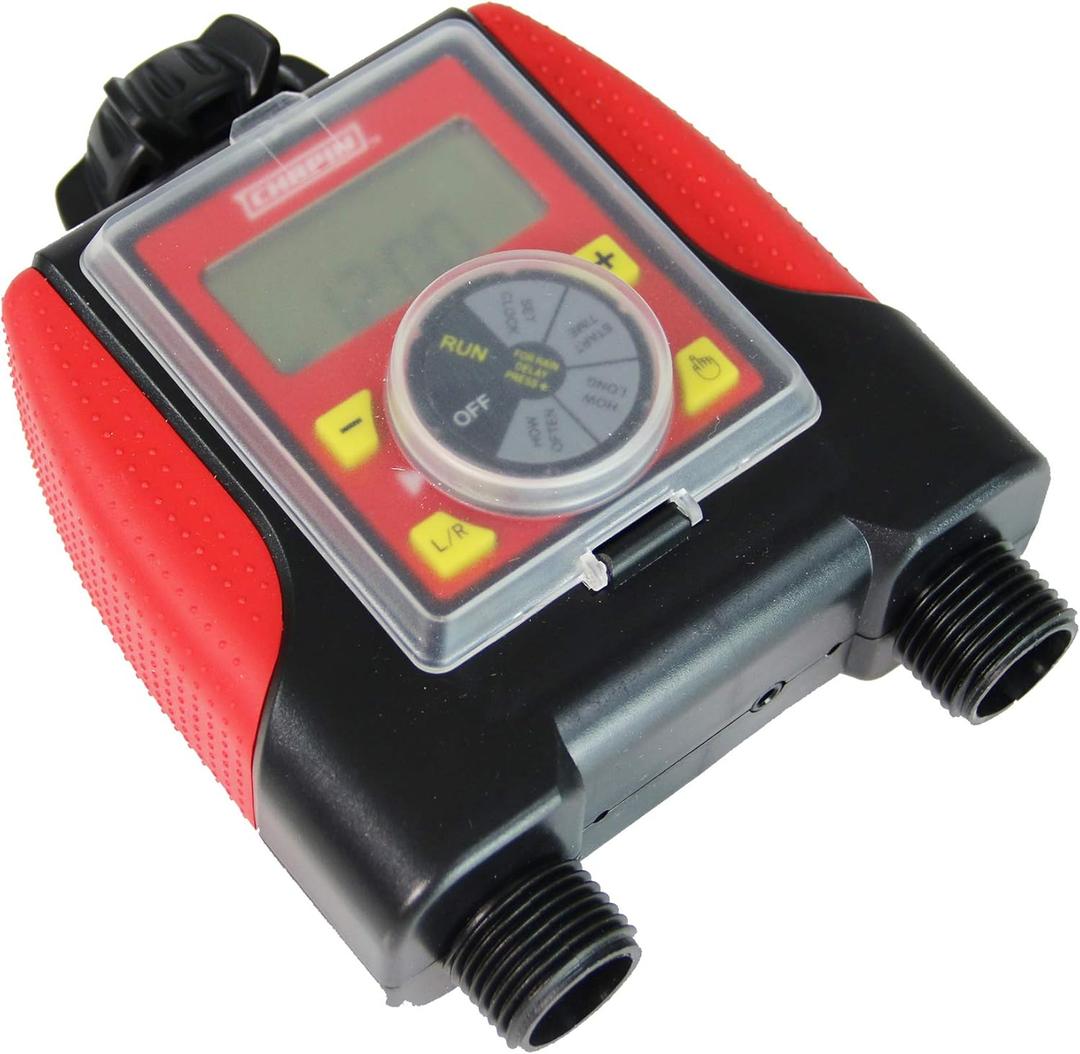 Chapin 41003 Dual Zone Water Timer with Water Resistant Construction, Numerous Options for Frequency of Watering/Duration of Watering Settings and up to 116 PSI, Red/Black