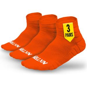 NXTRND 3 Pairs Compression Running Socks for Men, Cushion Athletic Ankle Socks, Basketball, Football, Hiking