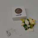 Ling's Moment Pocket Boutonniere Single, Boutonniere for Men Groom for Wedding, Prom, Homecoming, Anniversary, Graduation, etc.Yellow White (6" W x 5" H)