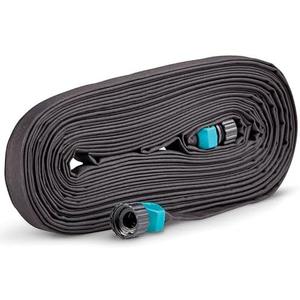 Gilmour 25' Black Flat Weeper Soaker Hose for Garden Beds, Drip Irrigation Outdoor Hose, Flexible Garden Hose for Vegetable Gardens, Flower Beds, Lawns, and Orchards