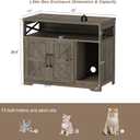 Halitaa Cat Litter Box Enclosure, Hidden Litter Box Furniture with Scratch Pad, Farmhouse Indoor Cat House Washroom End Table, Grey