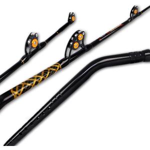 Fiblink Bent Butt Fishing Rod 2 Piece Saltwater Offshore Trolling Rod Big Game Deep Drop Rod Conventional Boat Fishing Pole (6'6",120-200lbs)