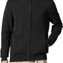 Amazon Essentials Men's Full-Zip Cotton Sweater (X-Large, Black)