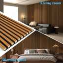 Art3d 4-Pack 48" x 24" Acoustic Wood Panels for Wall, Soundproof Wood Slat Panel for Wall and Ceiling, 3D Fluted Sound Absorbing Paneling for Interior Wall Decor, Living Room, Bedroom - Teak, 4pcs - 48" x 24"