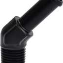 EVIL ENERGY 1/2" NPT Male to 5/8" Barb Fitting Adapter 45 Degree Aluminum Black
