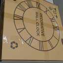 LEIKE Large LED Wall Clocks,Silent,Non Ticking,Battery Operated Rustic Round Modern Big Wood Wall Clock for Living Room, Bedroom,Kitchen,Farmhouse,Office,Home Decor -24" Black,LED,Arabic Number