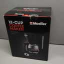 Mueller 12-Cup Drip Coffee Maker - Borosilicate Carafe, Auto-Off, Reusable Filter, Anti-Drip, Keep-Warm Function, Clear Water Level Window Coffee Machine, Kitchen Essentials & Accessories