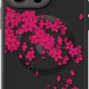 FUNMIKO for iPhone 14 Pro Case Military-Grade Protection & Wireless Charging - Trendy Floral Design for Women Girls, Non-Slip Matte Phone Cover with Shockproof Corners - Dramatic Blossom Drift