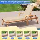 Basic Beyond Chaise Lounge Cushions Outdoor, 3-Layer Waterproof Outdoor Furniture Cushions with Removable Cover and 4 Ties, 72"x21"x3" Patio Lounge Chair Cushions for Outdoor Furniture, Beige