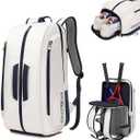 Tennis Racket Bag Pickleball Padel Backpack With Shoe Compartment, Laptop Sleeve,Fence Hook,Ball Sleeve
