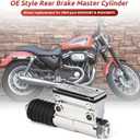 Rear Brake Master Cylinder for Harley Sportster XL 883 1100 1200 1987-2003, Chrome 3/4" Bore Foot Pedal Pump, Replacement for HD# 4245387 & 4245687C