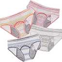 Anna & Eric 4 Pack Teen Girls Protective Panties Leak Proof Underwear Heavy Flow Women Postpartum Briefs Size S
