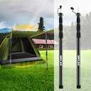 Tent Poles for Tarp, 8.2' Fiberglass Tarp Poles Set of 4, Tent Poles Replacement, Telescoping Pole, Canopy Poles, Camping Poles for Rooftop Tents, Trekking Pole Tent for Rain Fly, Camper, Awning, 2.9' to 8.2'