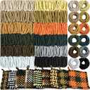 UCDRMA Loom Loops Refill for Potholder Weaving Loom Kit, 576PCS in 12 Maillard Colors Weaving Loom Refill Loops for 7in Loom to Make 16 Potholders, Stretchy Pot Holder Loop Nylon Craft Bands Set