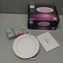 Philips Hue Smart Slim 6 Inch LED Downlight - White and Color Ambiance Color-Changing Light - 1 Pack - 1200LM - Indoor - Control with Hue App - Works with Alexa Google Assistant and Apple Homekit