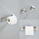 Brushed Nickel Bathroom Hardware Set 4 Pieces,Towel Bar Set Stainless Steel Wall Mounted, Includes 16In Hand Towel Bar, Towel Ring, Robe Towel Hooks,Toilet Paper Holder, Bathroom Towel Rack Set