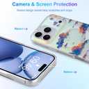 Cute Case for iPhone 17 Pro Max Case for Women Girls [ Compatible with Magsafe ] Aesthetic Cloud Pattern Design, Girly Glitter Sparkly Bling Protective Phone Cover, Iridescent Sun Set Sky