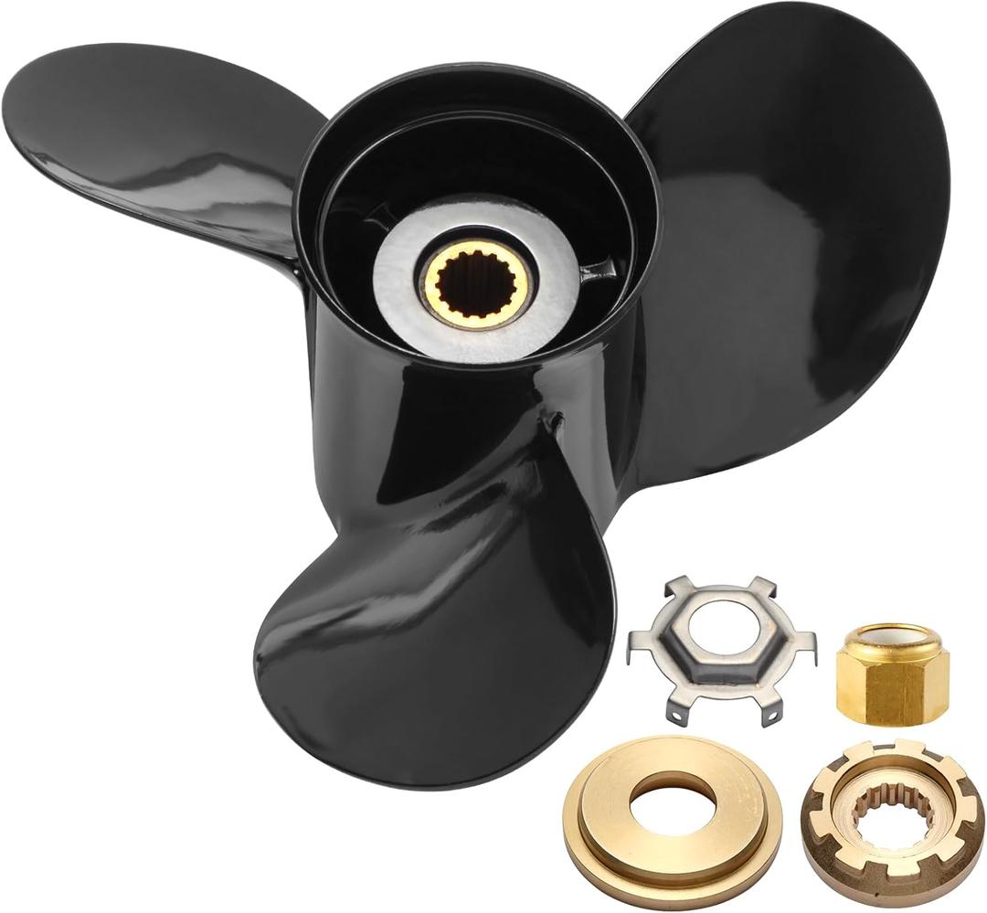 13 x 19 Aluminum Boat Propeller for Mercury Engines 40 50 60 70 75 80 90 100 115 125 140 150HP 48-77346A45 15Spline Tooth RH