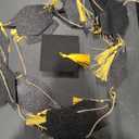 Graduation Decorations Class of 2025 Glitter Pre-Strung Congrats Grad with Tassel Party Congratulations Banner Decor College High School Graduation Party Favors Black, With Graduation Hats 