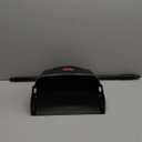 Rubbermaid Commercial Products Dustpan with Long Handle, Plastic, Black, Compatible with Any Broom for Lobby/Restaurant/Office/Home/Dog Pooper Scooper, 12.50" Wide