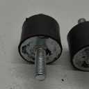 M10 Rubber Studs Shock Absorber Anti-Vibration Isolator Mounts, Rubber Cylindrical Vibration Isolation Mount, for Air Compressors Garage Motor Diesel Engines with Non-Slip Nuts, 4 Pack Double Stud