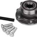 KUSATEC 513253 Front/Rear Wheel Bearing and Hub Assembly Compatible with Audi A3 Q3 TT Quattro, VW Jetta Passat Golf GTI Beetle Tiguan CC Eos Rabbit, 5-Lug Bolts w/ABS
