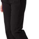 Roxy Women's Ember Textured Jogger Pant Fleece Lined, Hidden Drawstring Waist, Zipper Pockets (Black, XS)